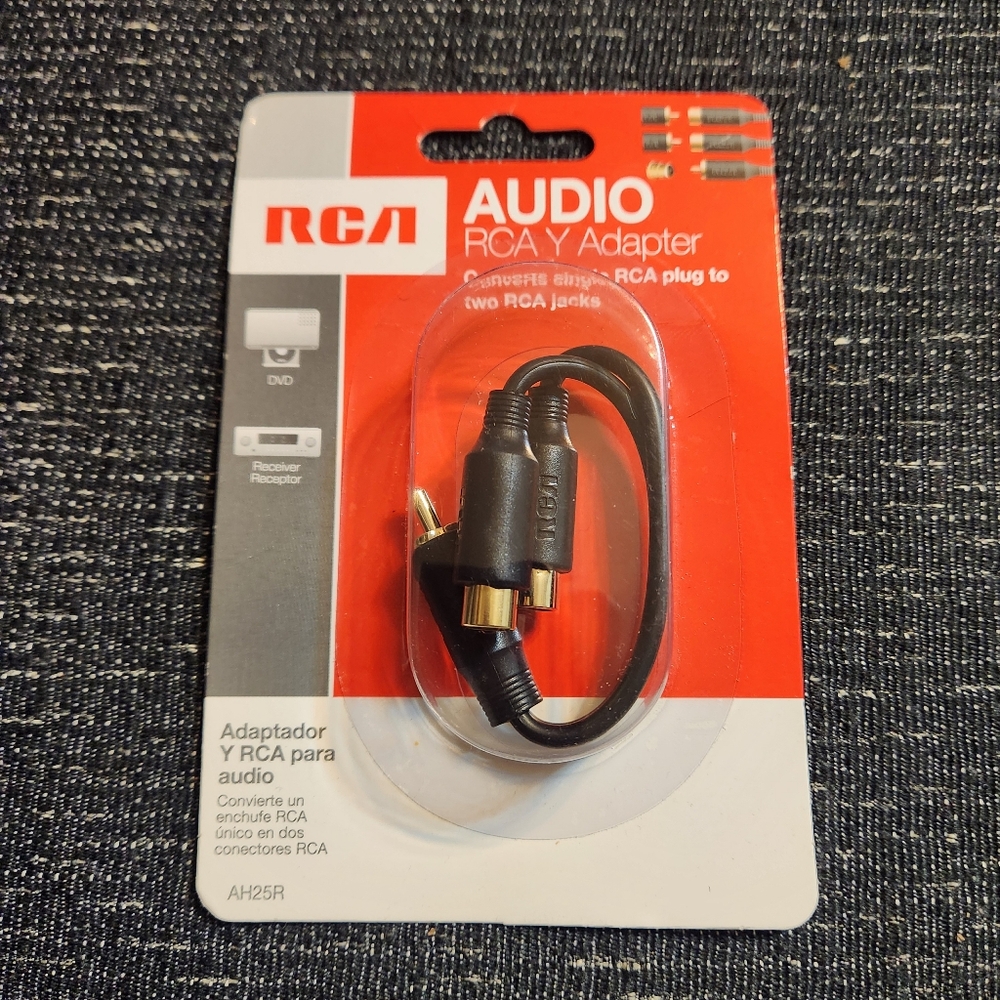 🔥 RCA Y Adapter Audio New in Unopened Package